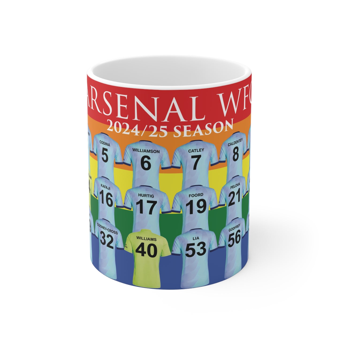 Arsenal Women Third Kit Mug - Rainbow