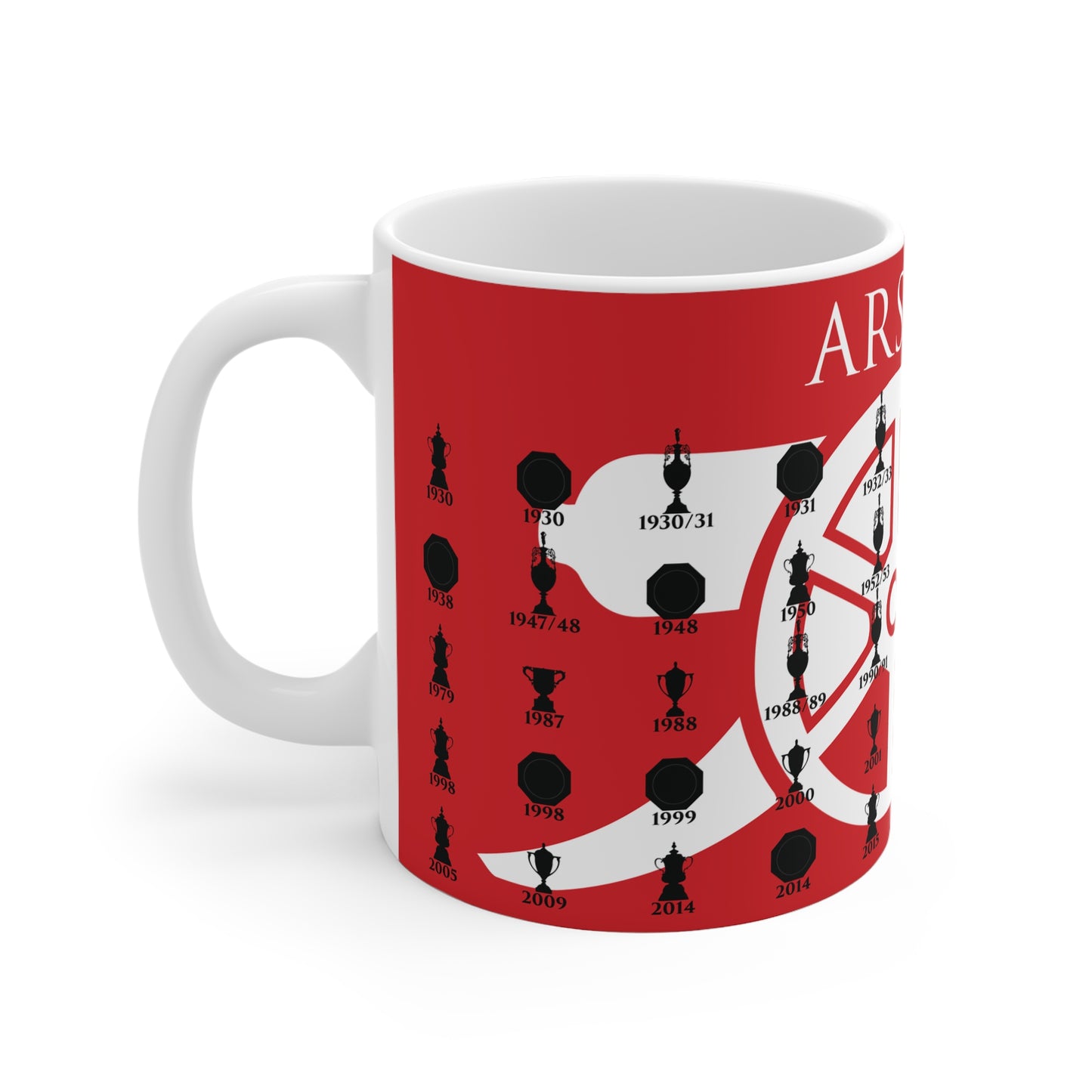 Arsenal Trophies Collection & Cannon Mug - Red