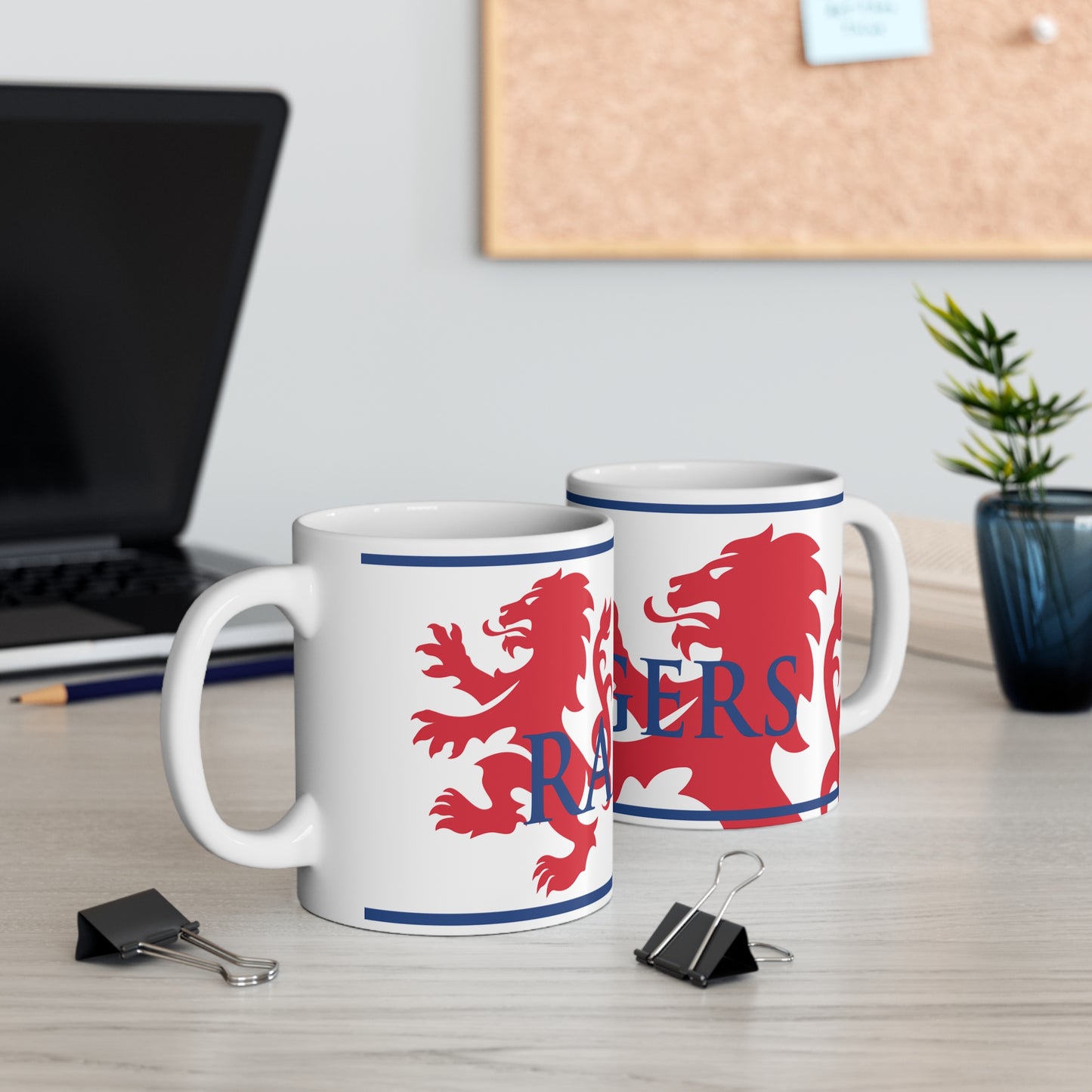 Rangers Lion Mug - White