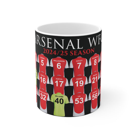 Arsenal Women Squad Home Kit Mug - Black