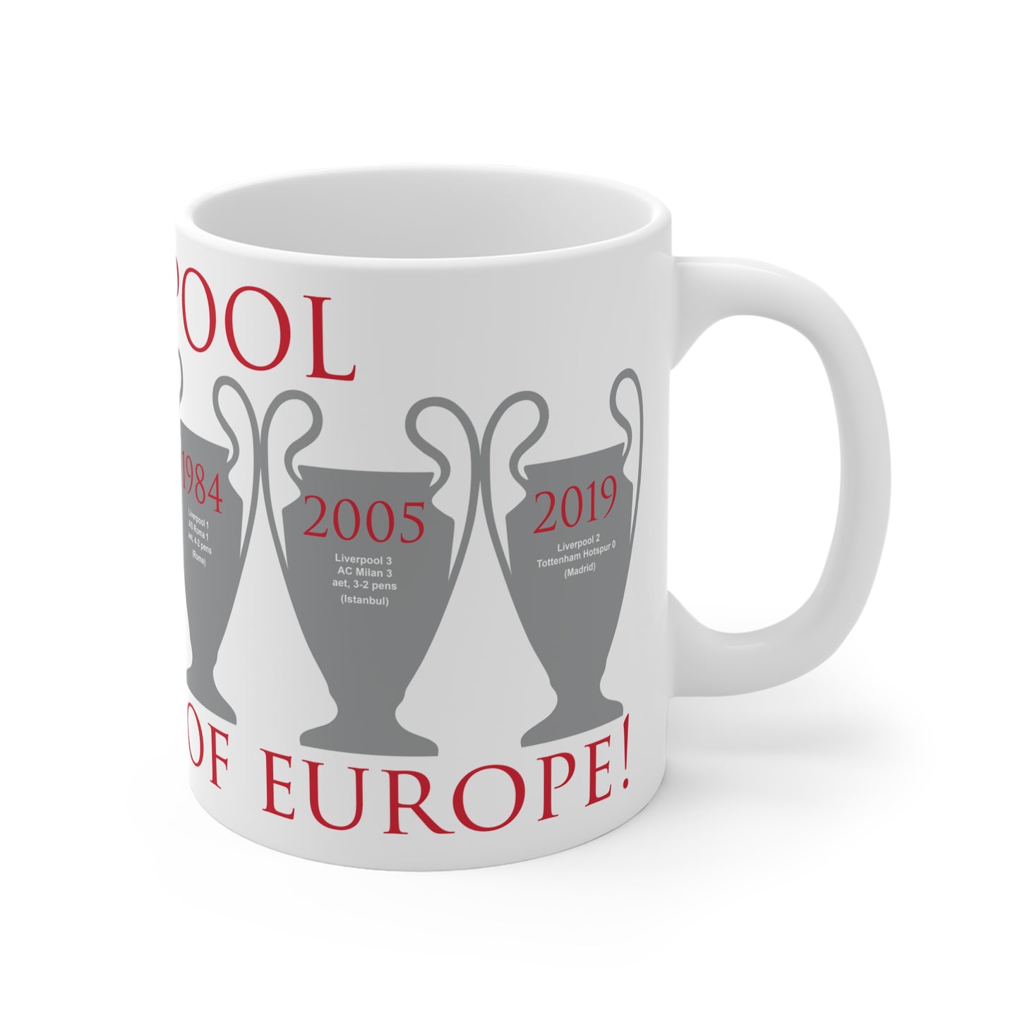 Liverpool Champions of Europe Mug - White