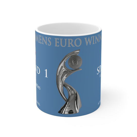 England UEFA Women's Euro Winners Mug - Blue