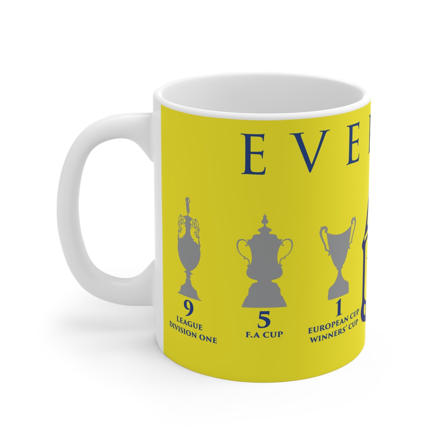 Everton Trophies & Tower Mug - Yellow