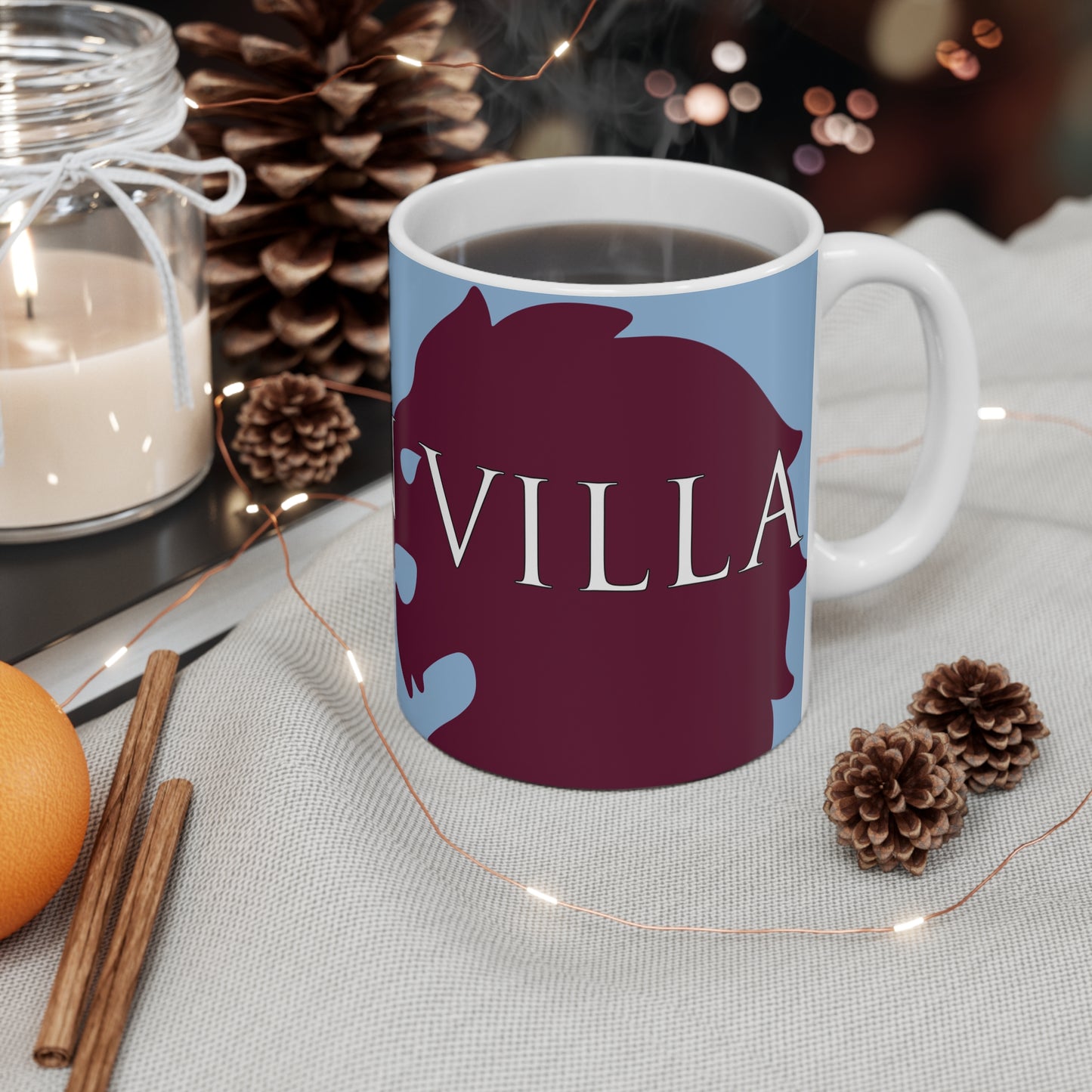 Aston Villa Lion Mug - Blue