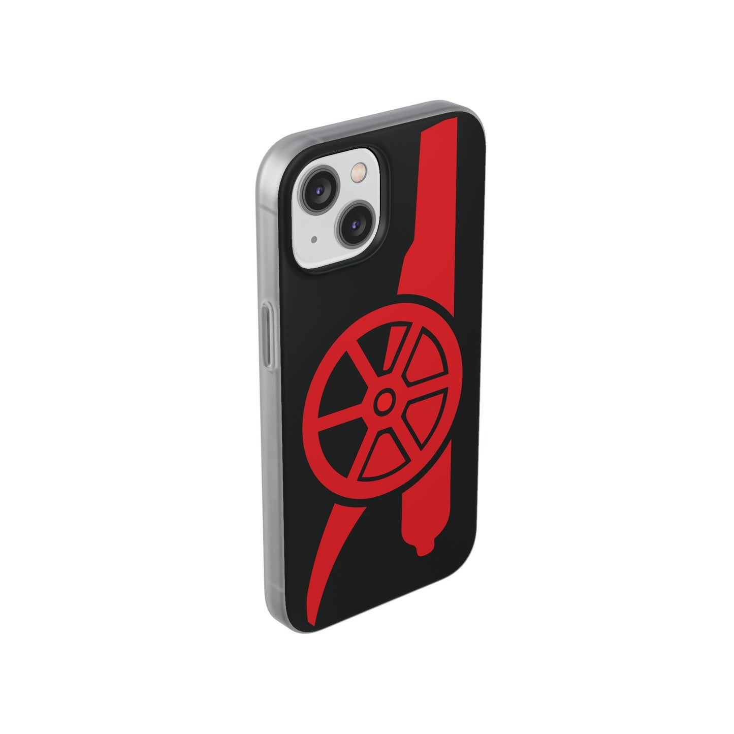 Arsenal Cannon Black iPhone Flexi Case - iPhone 16, 15, 14, Plus/Pro/Pro Max