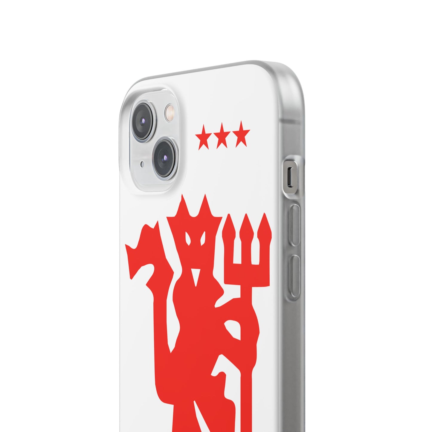 Manchester United iPhone Flexi Case - iPhone 16, 15, 14, Plus/Pro/Pro Max - White