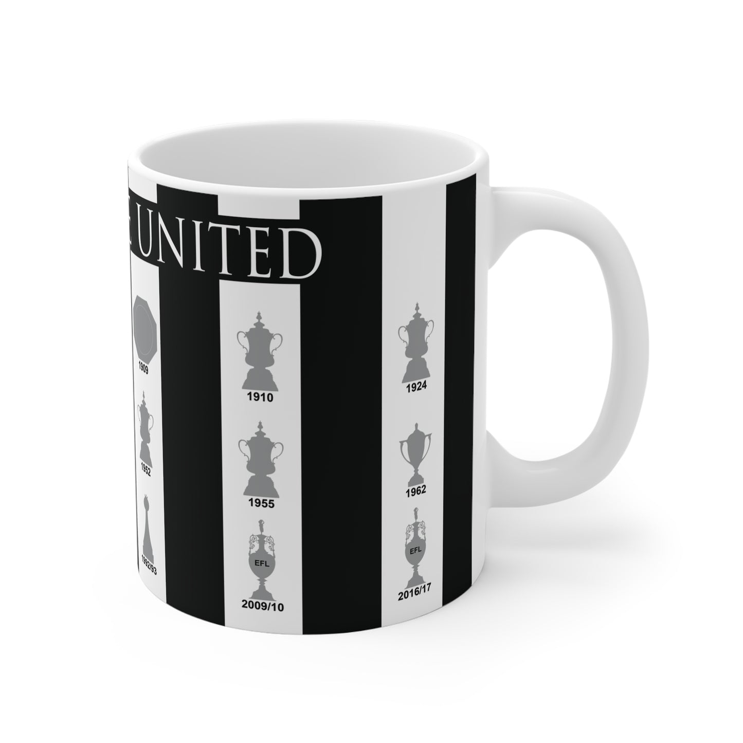 Newcastle United Trophies Collection Mug - Striped