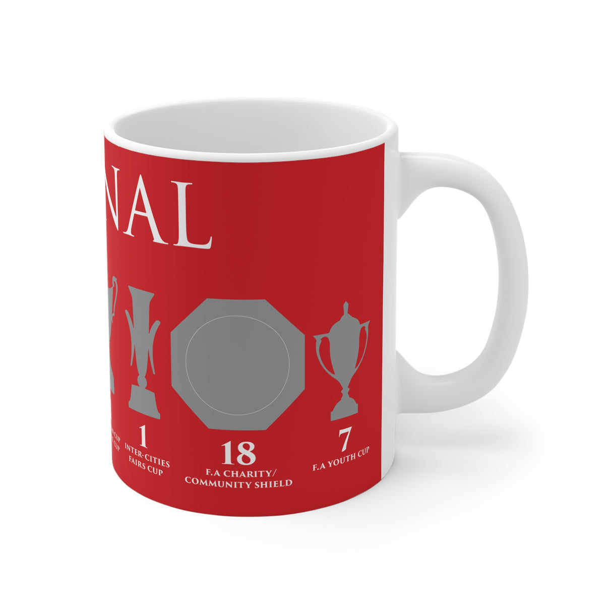 Arsenal Trophies Mug UPDATED - Red