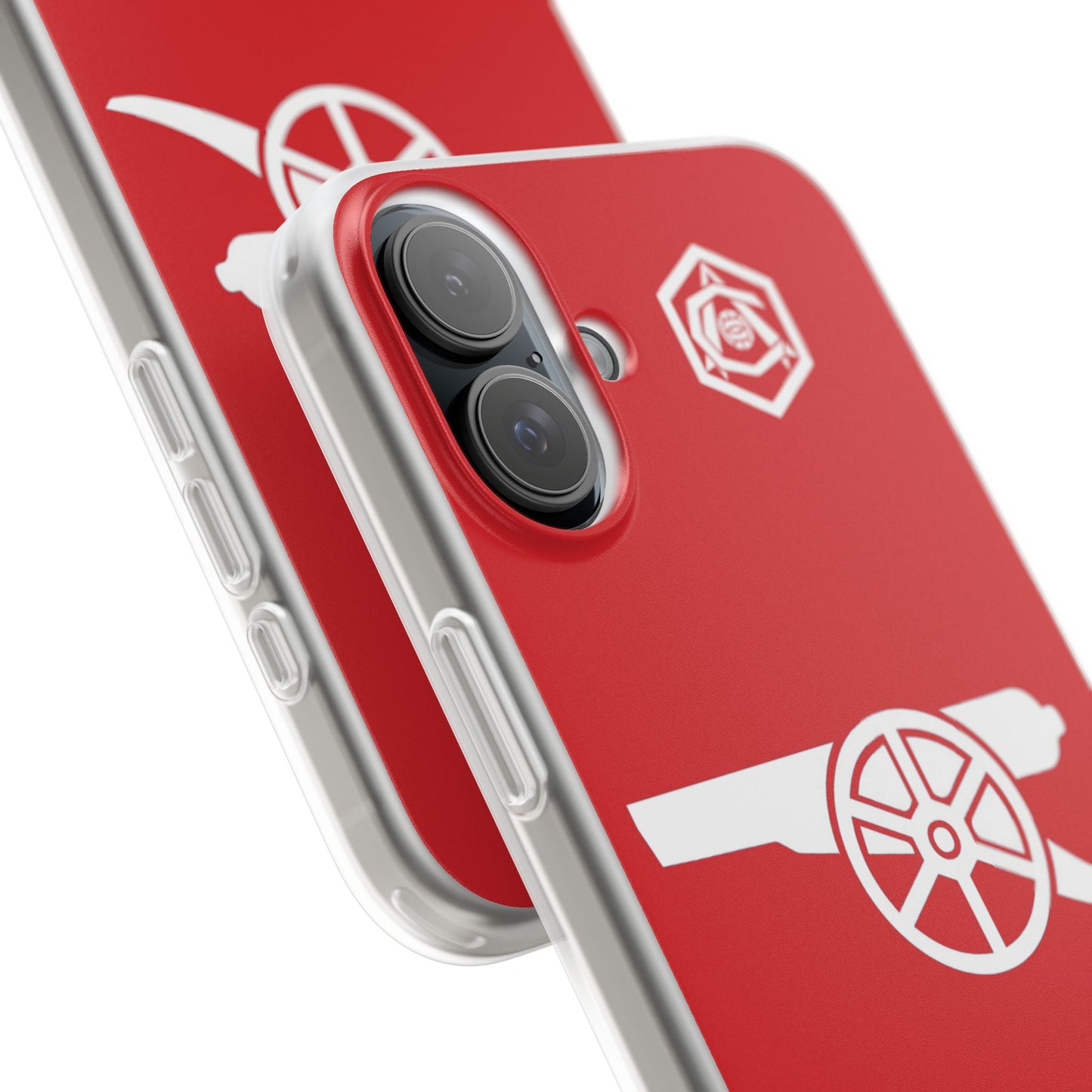 Arsenal Cannon & Monogram Red iPhone Flexi Case - iPhone 16, 15, 14, Plus/Pro/Pro Max