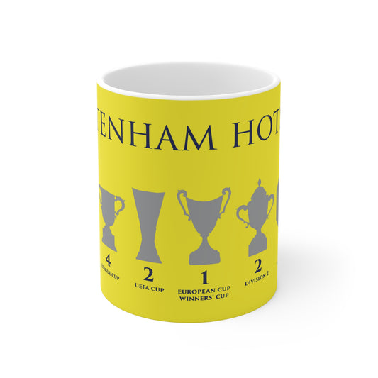 Tottenham Hotspur Trophies Mug - Yellow