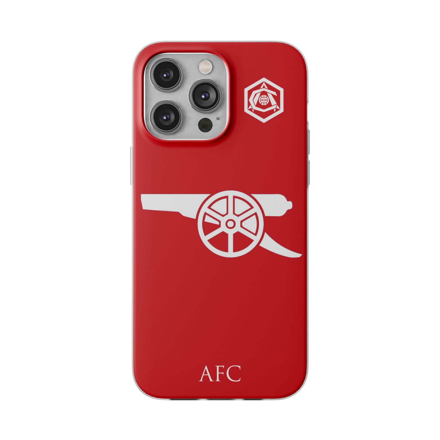 Arsenal Cannon & Monogram Red iPhone Flexi Case - iPhone 16, 15, 14, Plus/Pro/Pro Max