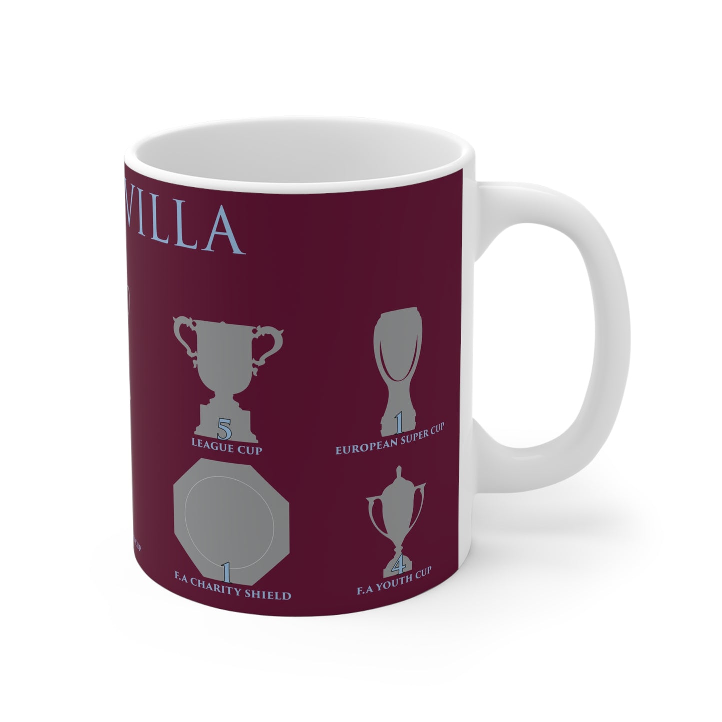 Aston Villa Trophies Mug - Claret