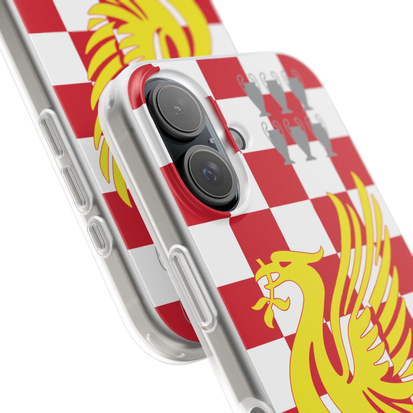 Liverpool Red & White Chequered iPhone Flexi Case - iPhone 16, 15, 14, Plus/Pro/Pro Max