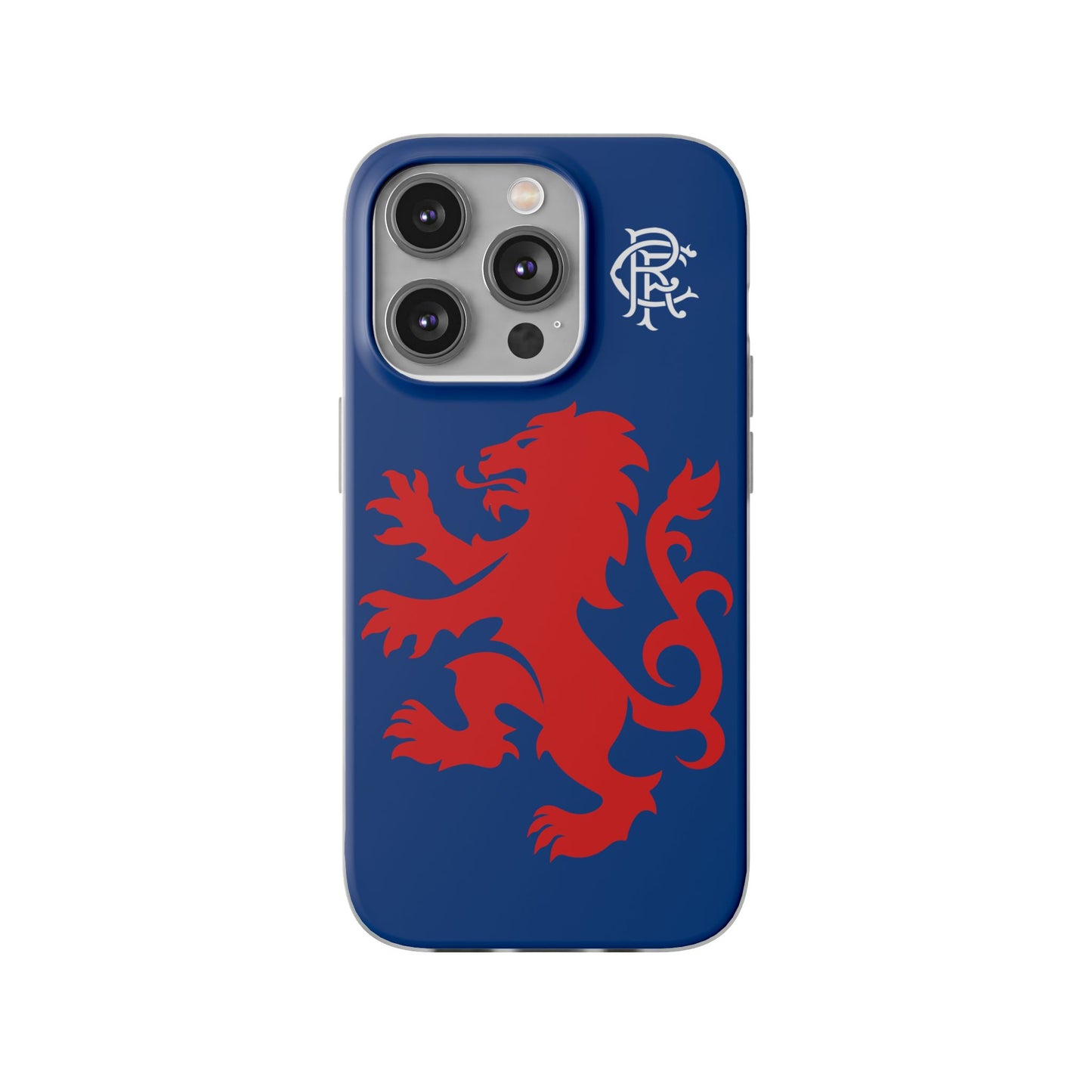 Rangers Lion & Monogram Blue iPhone Flexi Case - iPhone 16, 15, 14, Plus/Pro/Pro Max