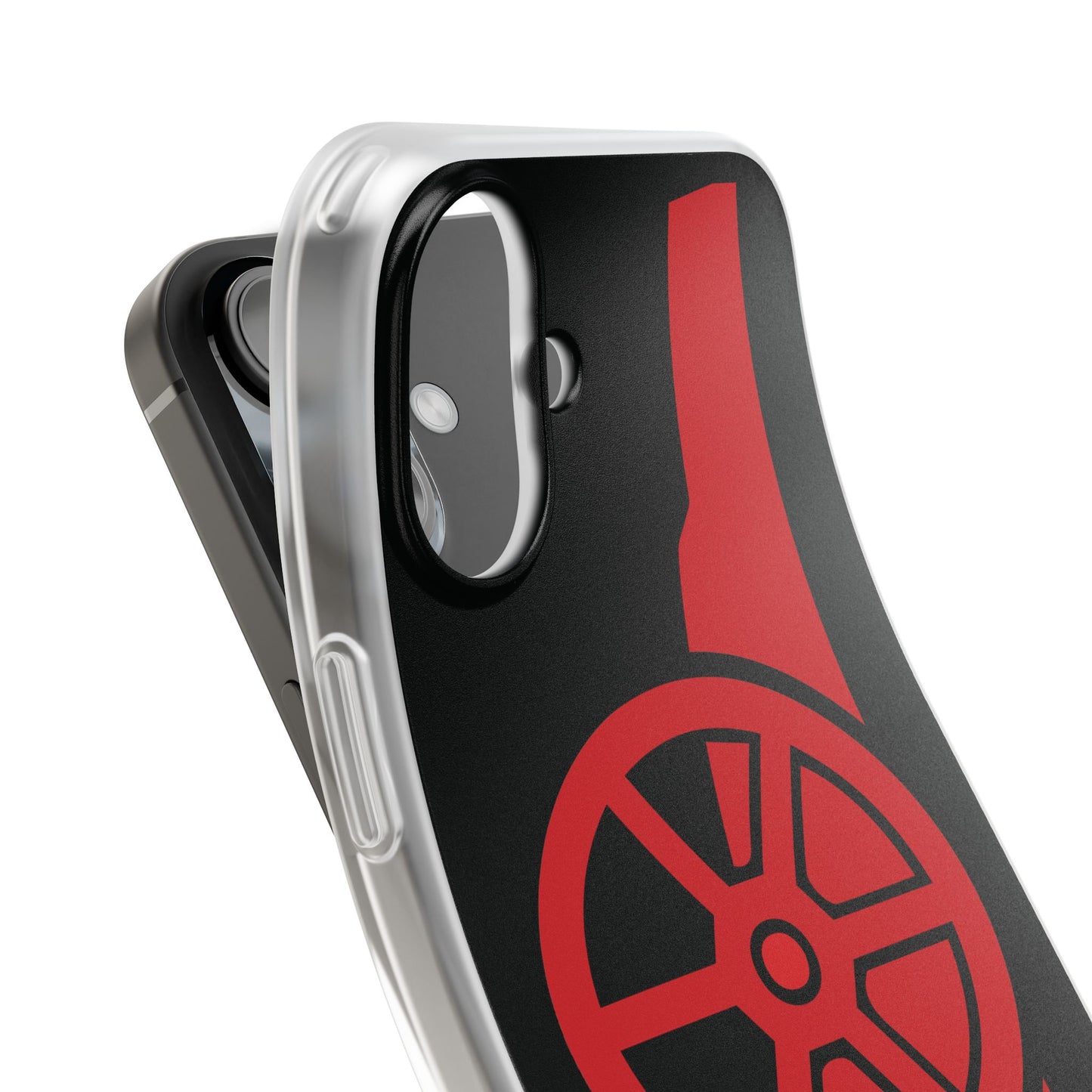 Arsenal Cannon Black iPhone Flexi Case - iPhone 16, 15, 14, Plus/Pro/Pro Max