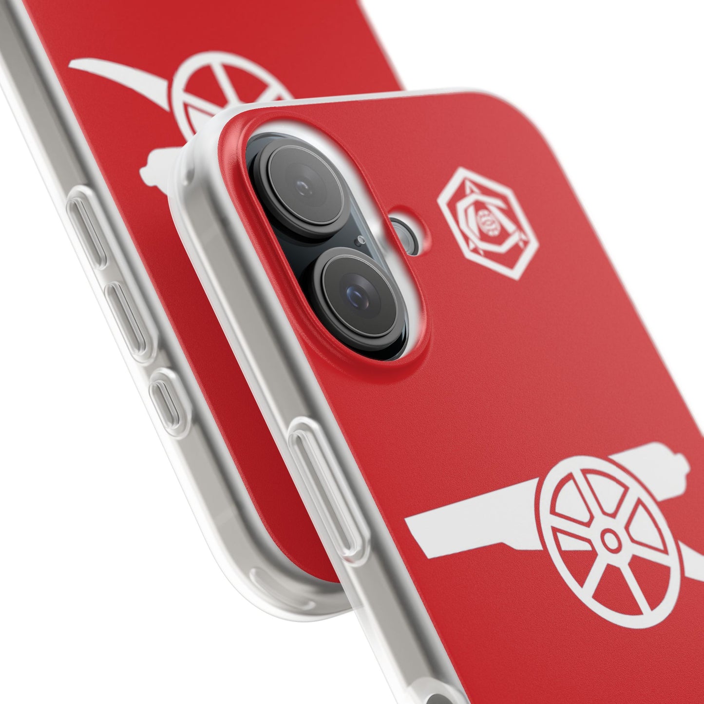 Arsenal Cannon & Monogram Red iPhone Flexi Case - iPhone 16, 15, 14, Plus/Pro/Pro Max