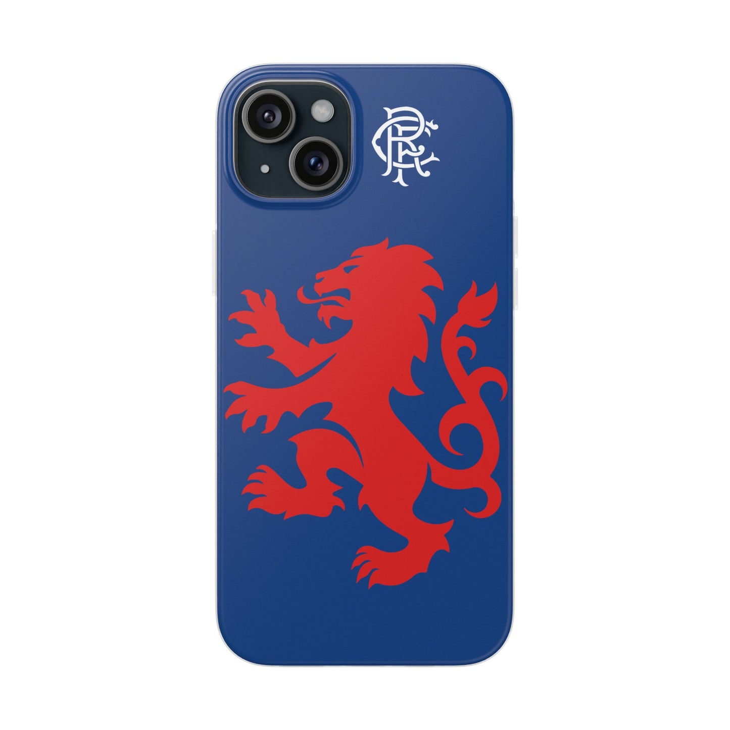 Rangers Lion & Monogram Blue iPhone Flexi Case - iPhone 16, 15, 14, Plus/Pro/Pro Max