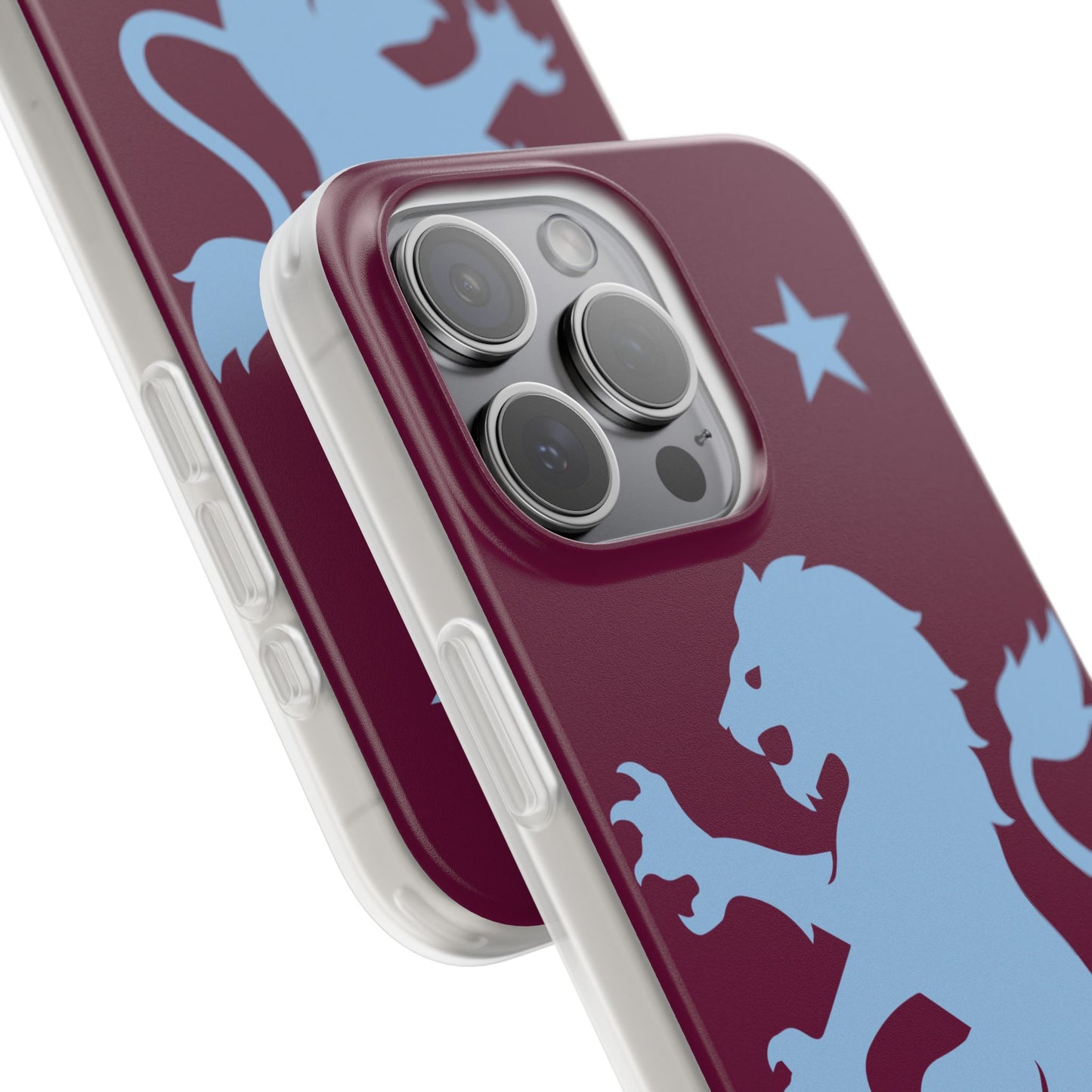 Aston Villa iPhone Flexi Case - iPhone 16, 15, 14, Plus/Pro/Pro Max - Claret