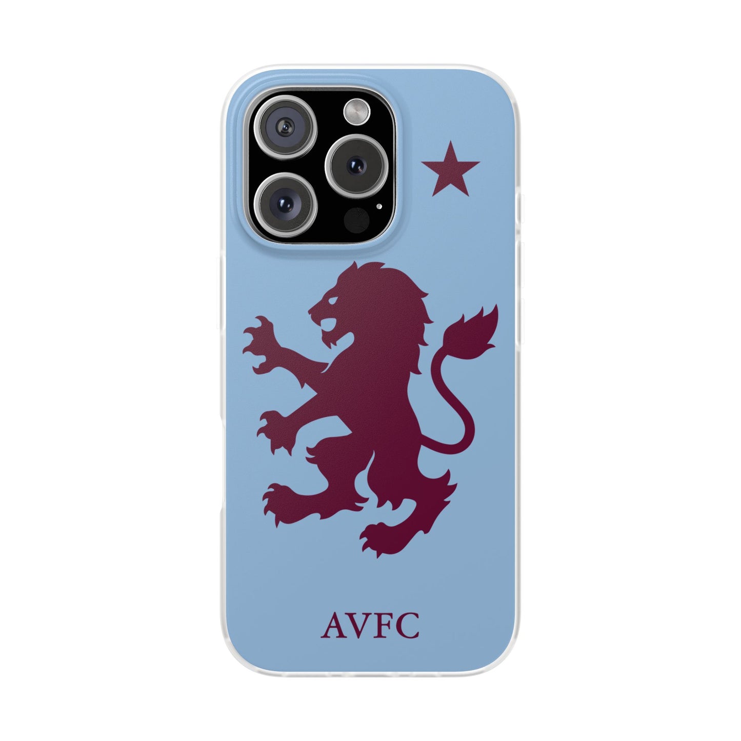 Aston Villa iPhone Flexi Case - iPhone 16, 15, 14, Plus/Pro/Pro Max - Blue