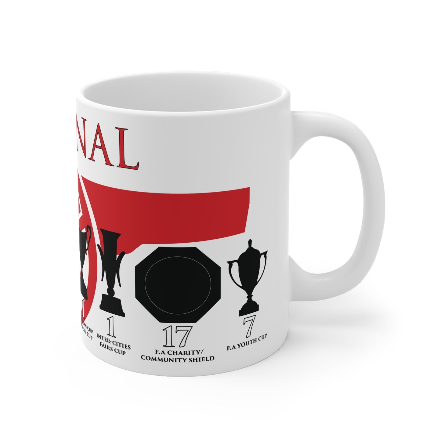 Arsenal Trophies Mug - White - Red Cannon