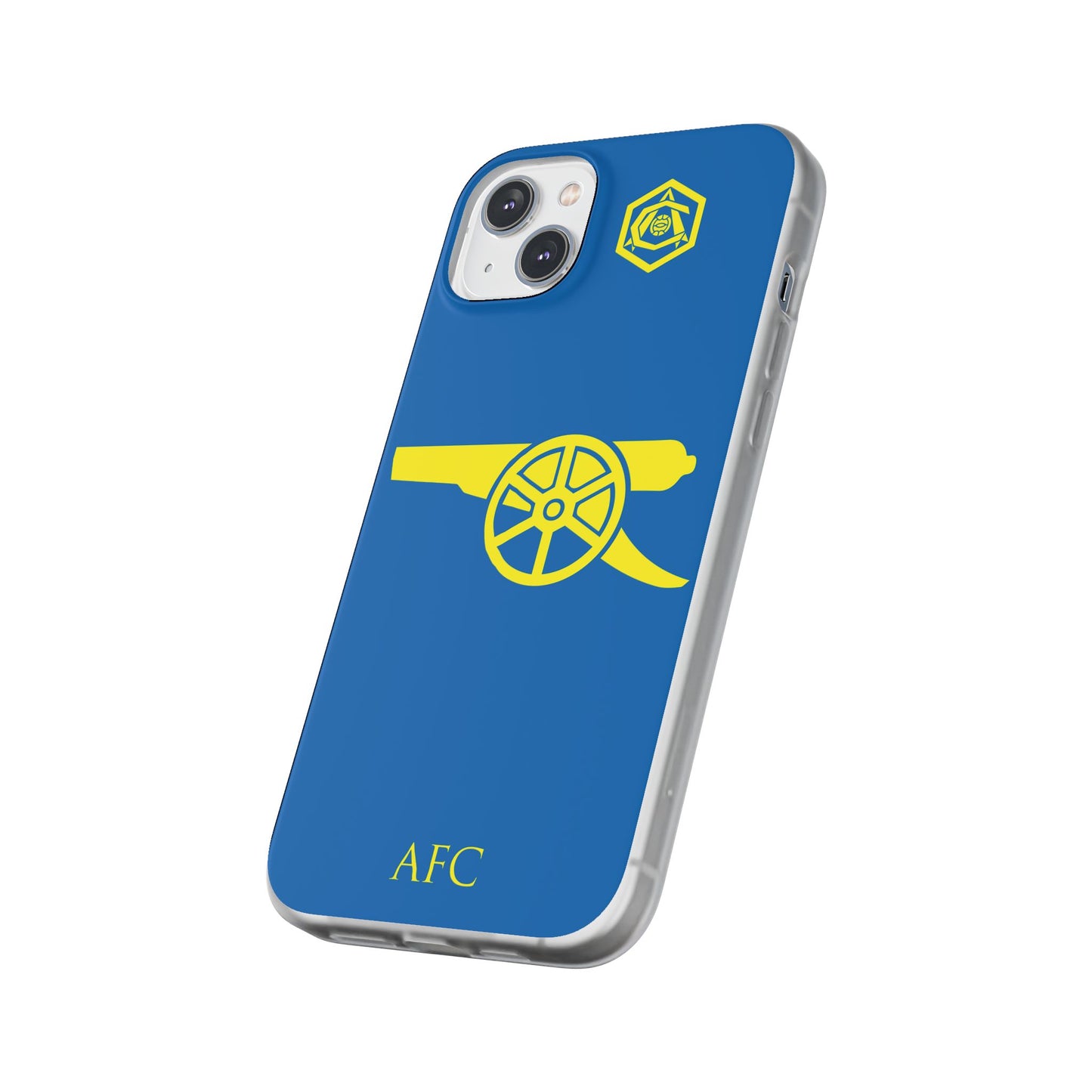 Arsenal Cannon & Monogram Blue iPhone Flexi Case - iPhone 16, 15, 14. Plus/Pro/Pro Max