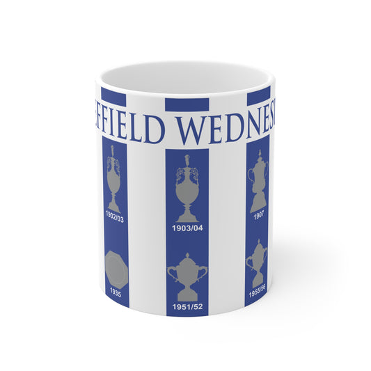 Sheffield Wednesday Trophies Collection Mug - Blue Text Header