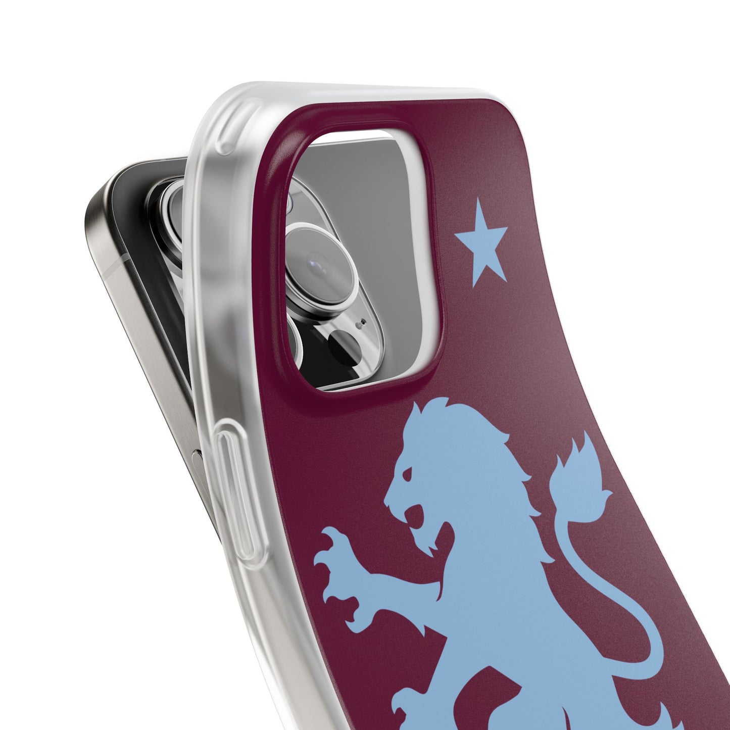 Aston Villa iPhone Flexi Case - iPhone 16, 15, 14, Plus/Pro/Pro Max - Claret