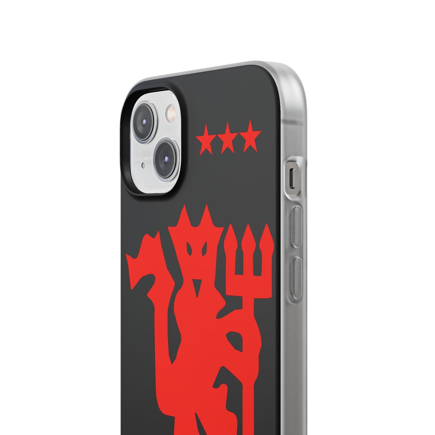 Manchester United iPhone Flexi Case - iPhone 16, 15, 14, Plus/Pro/Pro Max - Black