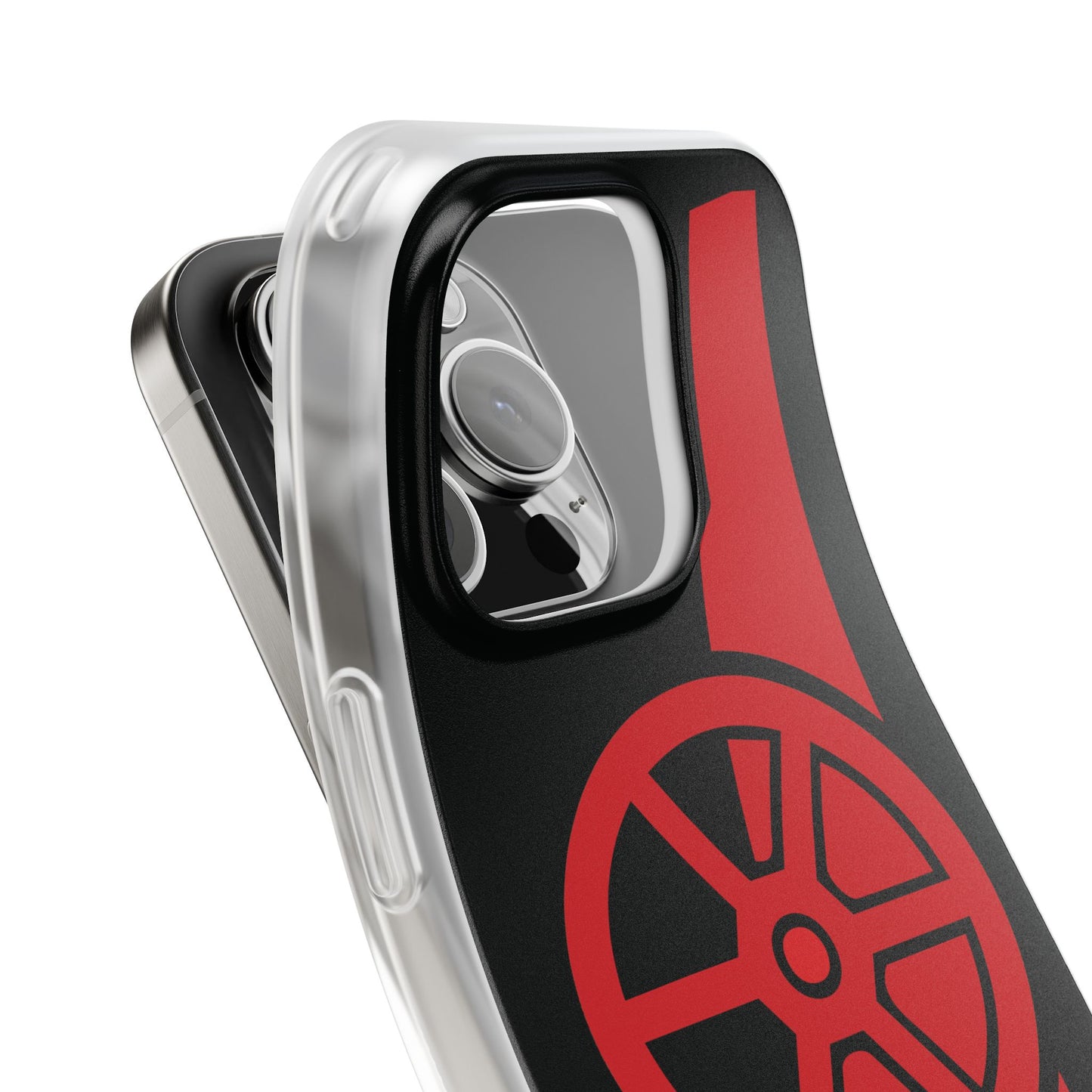 Arsenal Cannon Black iPhone Flexi Case - iPhone 16, 15, 14, Plus/Pro/Pro Max