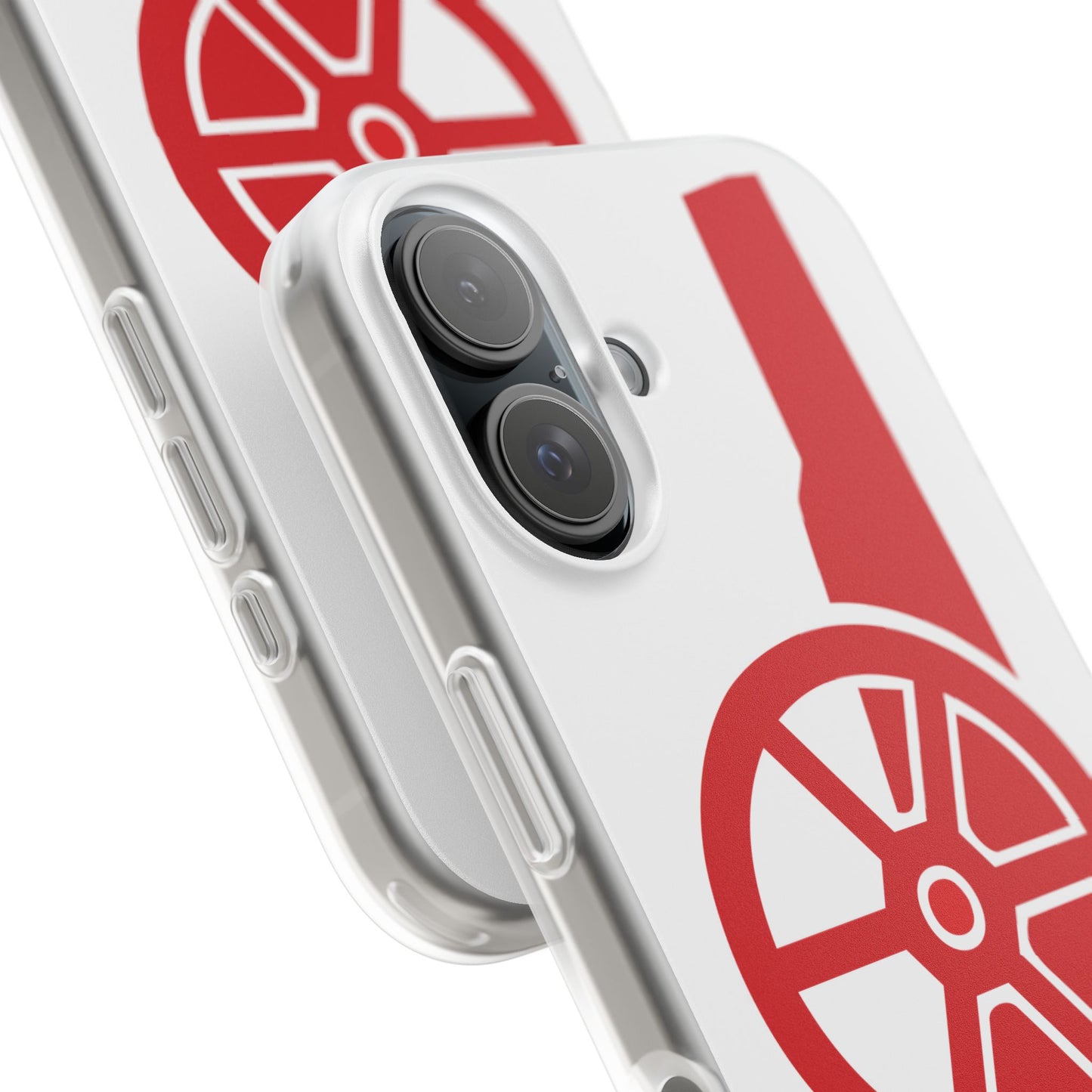 Arsenal Cannon White iPhone Flexi Case - iPhone 16, 15, 14, Plus/Pro/Pro Max