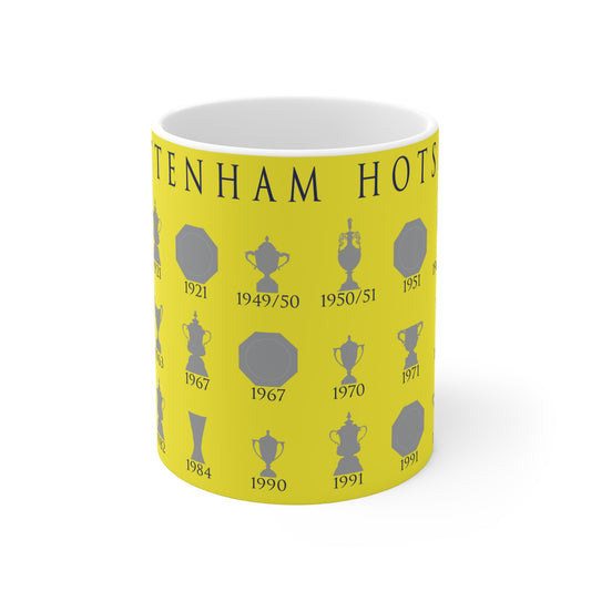 Tottenham Hotspur Trophies Collection Mug - Yellow