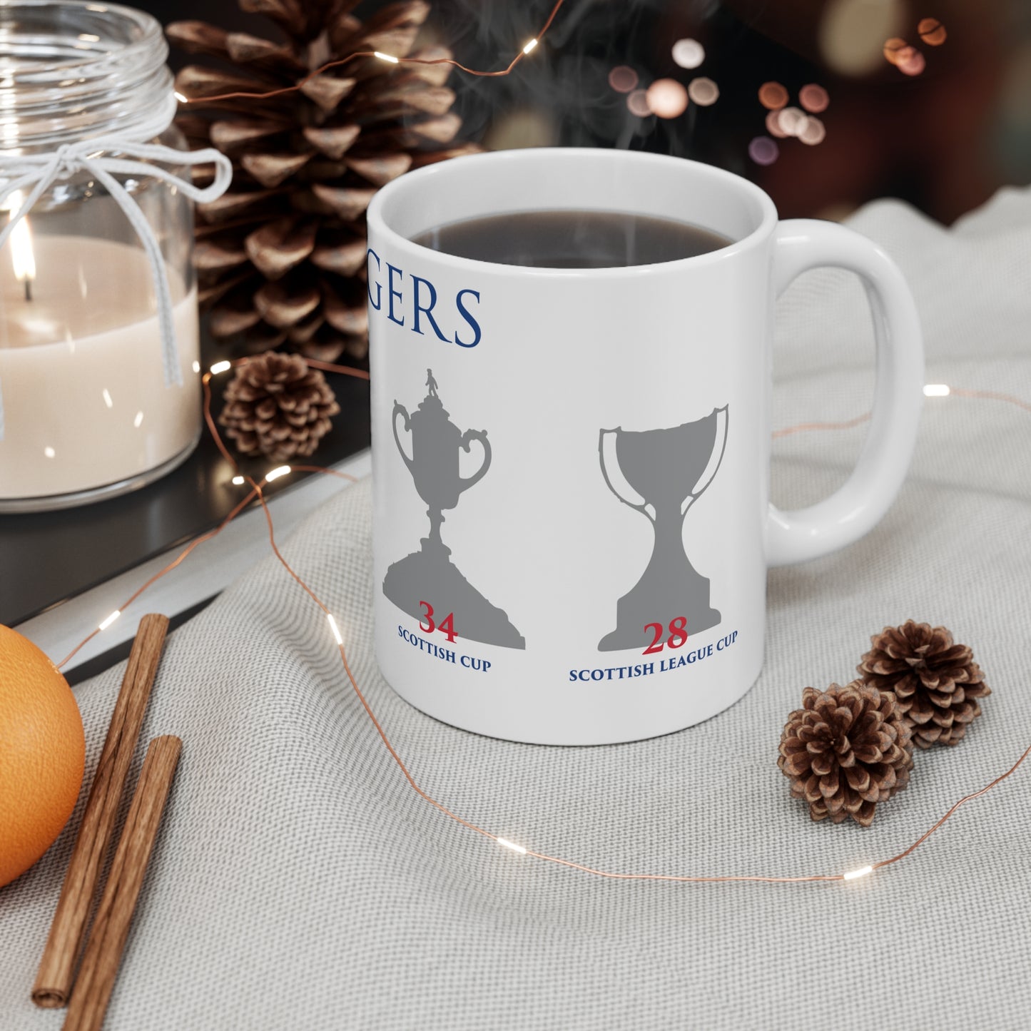 Rangers Trophies Mug - White