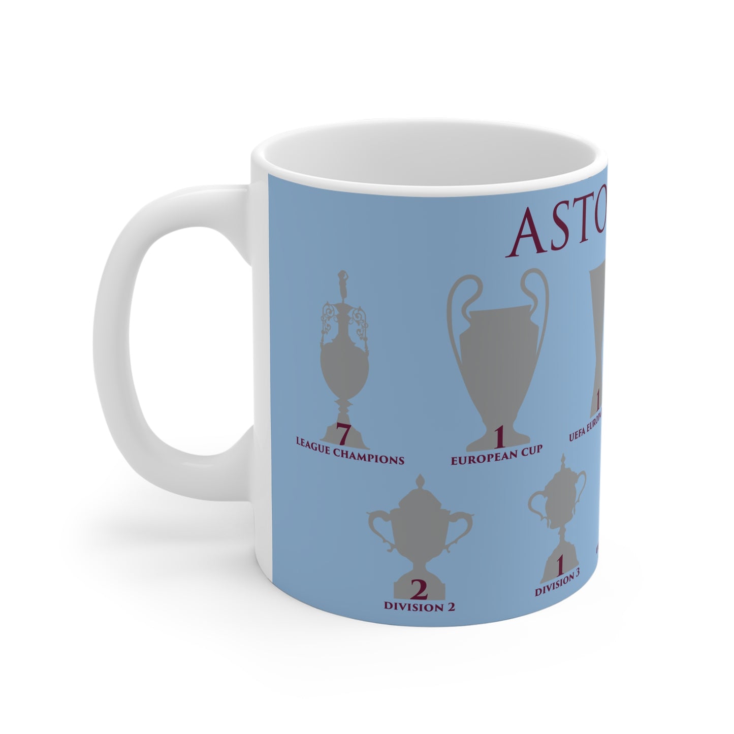 Aston Villa Trophies Mug UPDATED - Blue