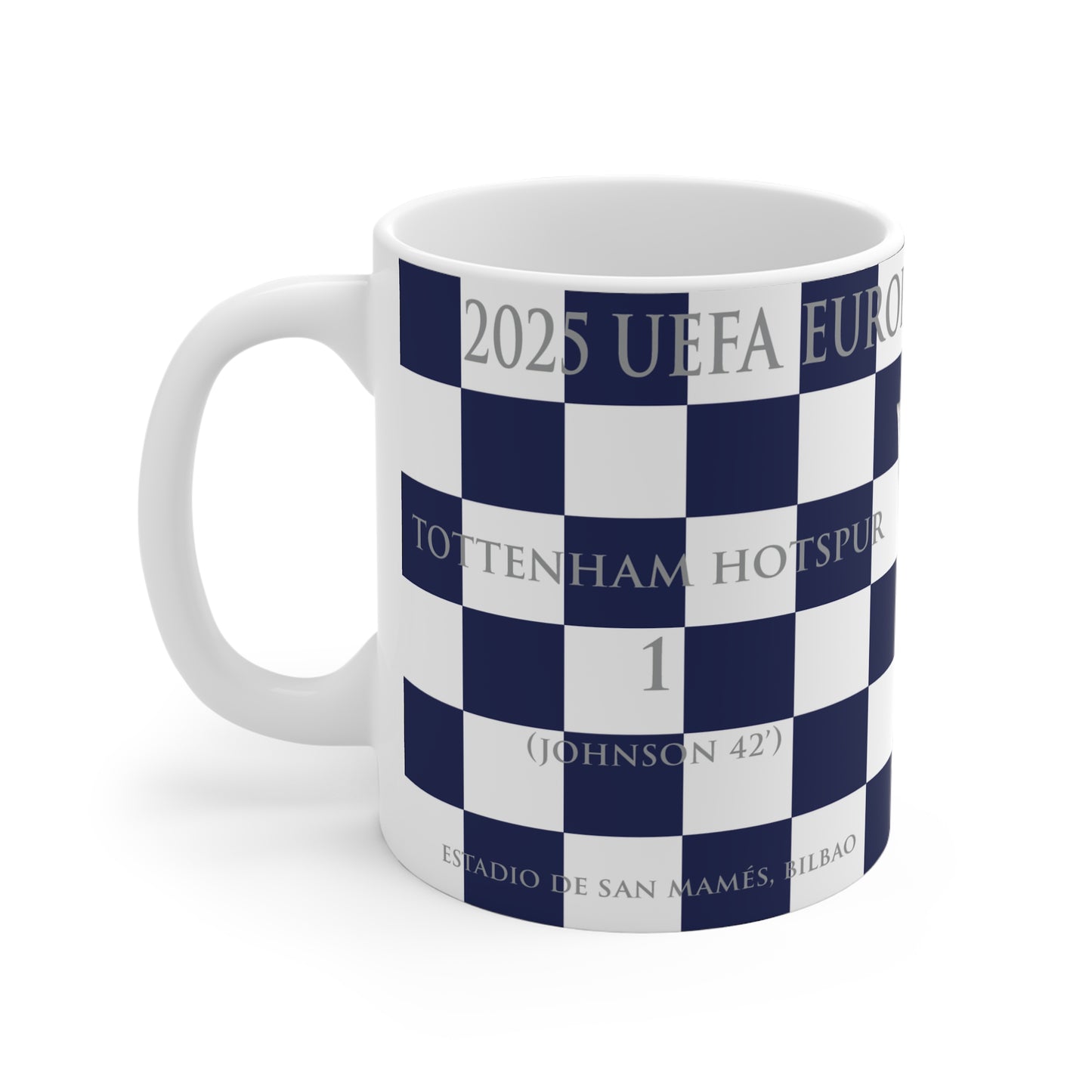 Tottenham Hotspur Europa League Winners Mug - Chequered