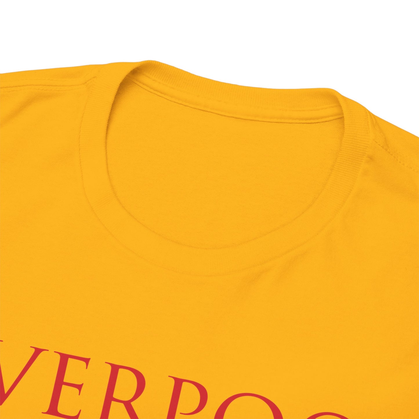 Liverpool Trophies Unisex Heavy Cotton T-Shirt - Red/White/Black/Gold