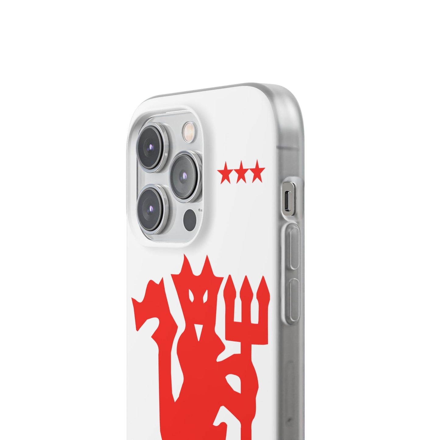 Manchester United iPhone Flexi Case - iPhone 16, 15, 14, Plus/Pro/Pro Max - White