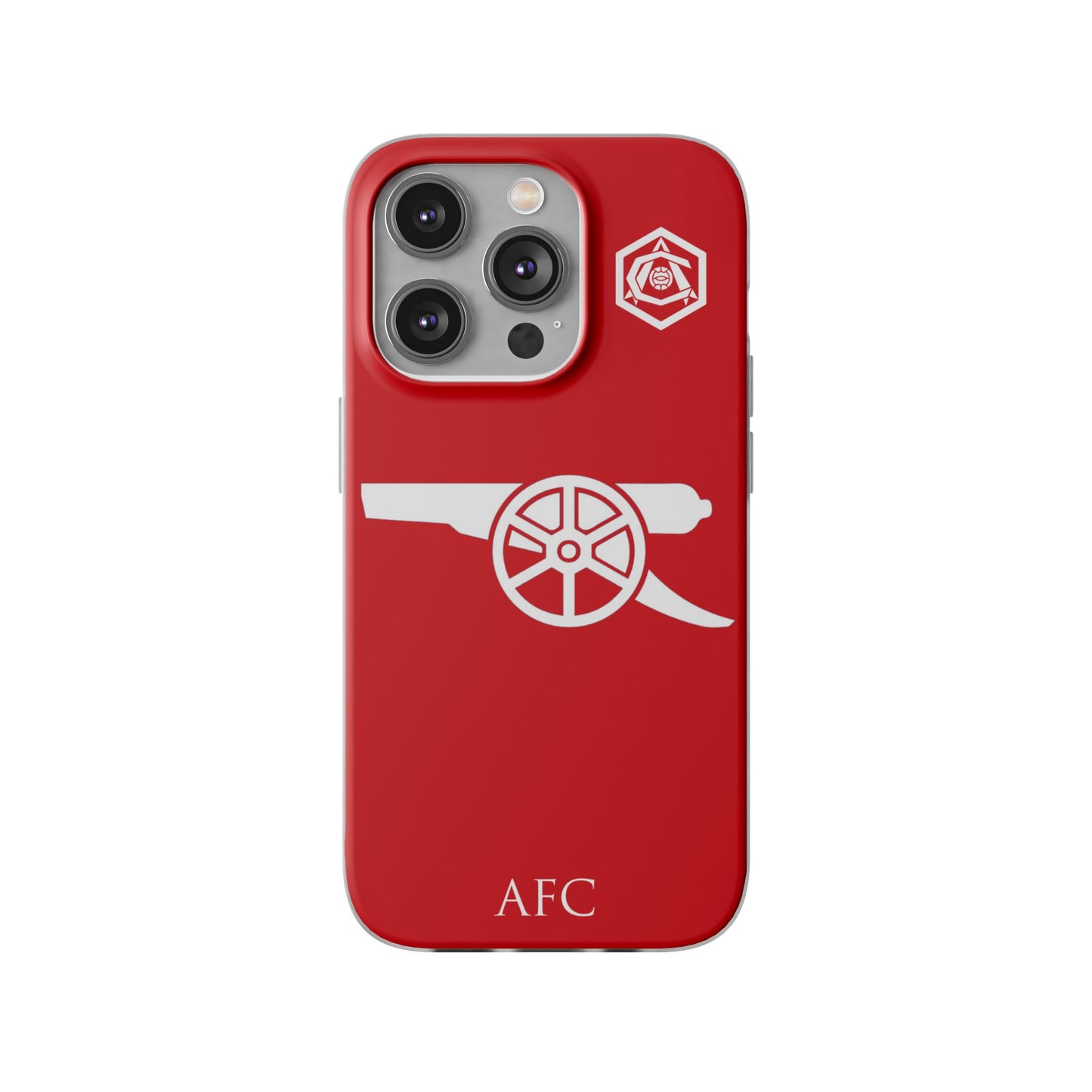 Arsenal Cannon & Monogram Red iPhone Flexi Case - iPhone 16, 15, 14, Plus/Pro/Pro Max