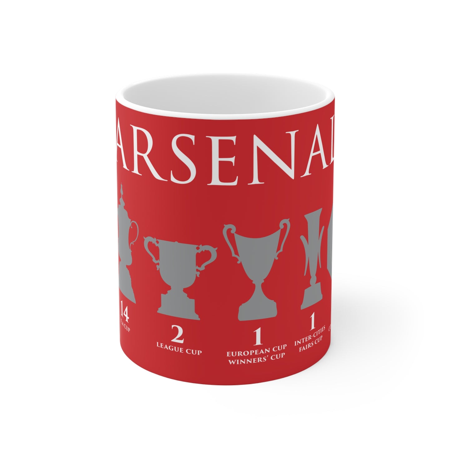 Arsenal Trophies Mug UPDATED - Red