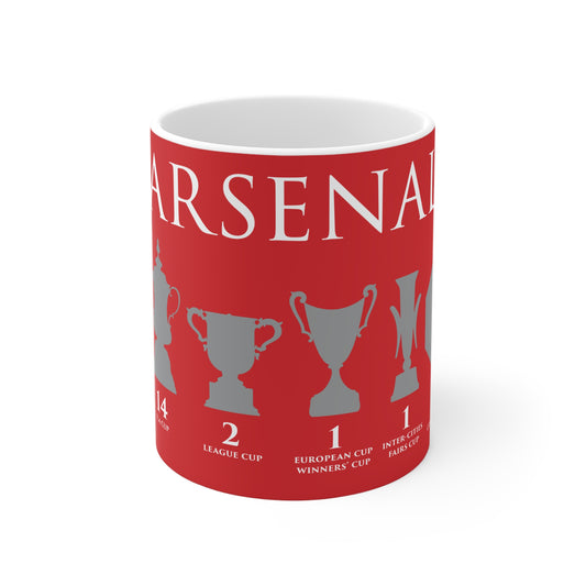 Arsenal Trophies Mug UPDATED - Red