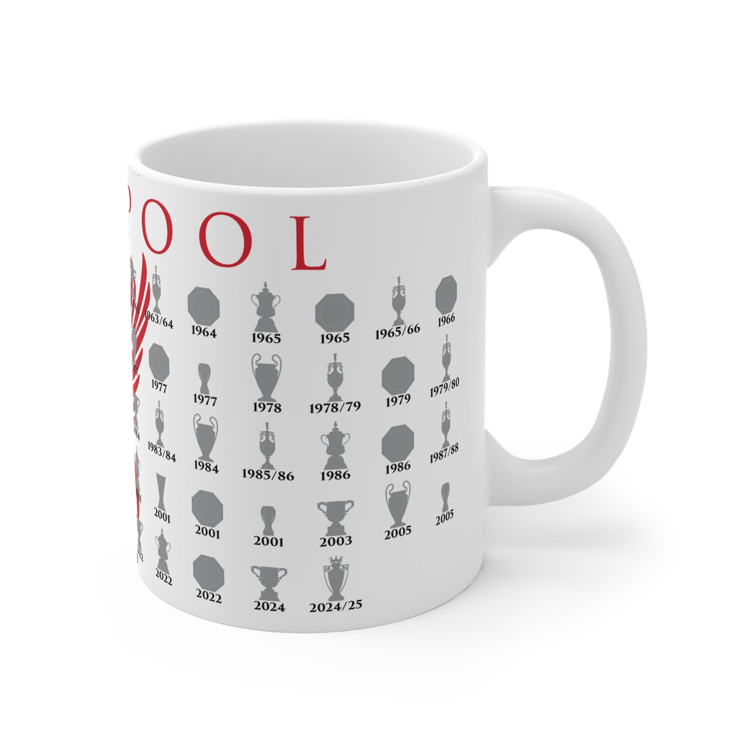 Liverpool Trophies Collection & Liver Bird Mug - White
