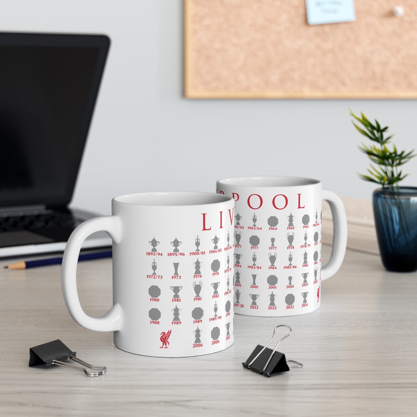 Liverpool Trophies Collection Mug - White