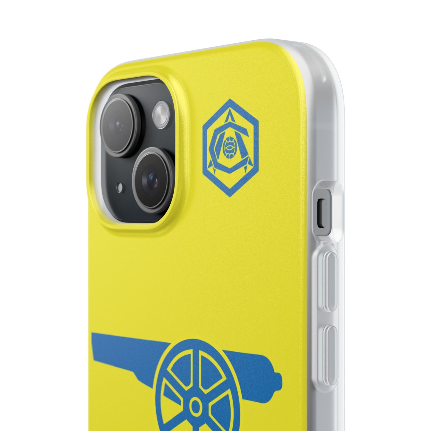 Arsenal Cannon & Monogram Yellow iPhone Flexi Case - iPhone 16, 15, 14, Plus/Pro/Pro Max