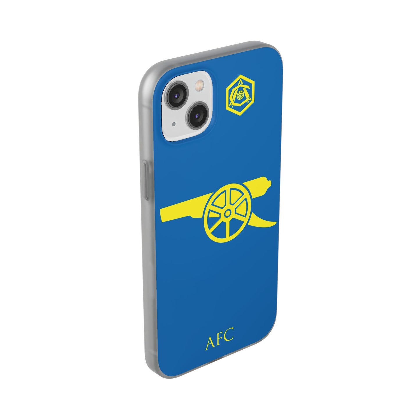 Arsenal Cannon & Monogram Blue iPhone Flexi Case - iPhone 16, 15, 14. Plus/Pro/Pro Max