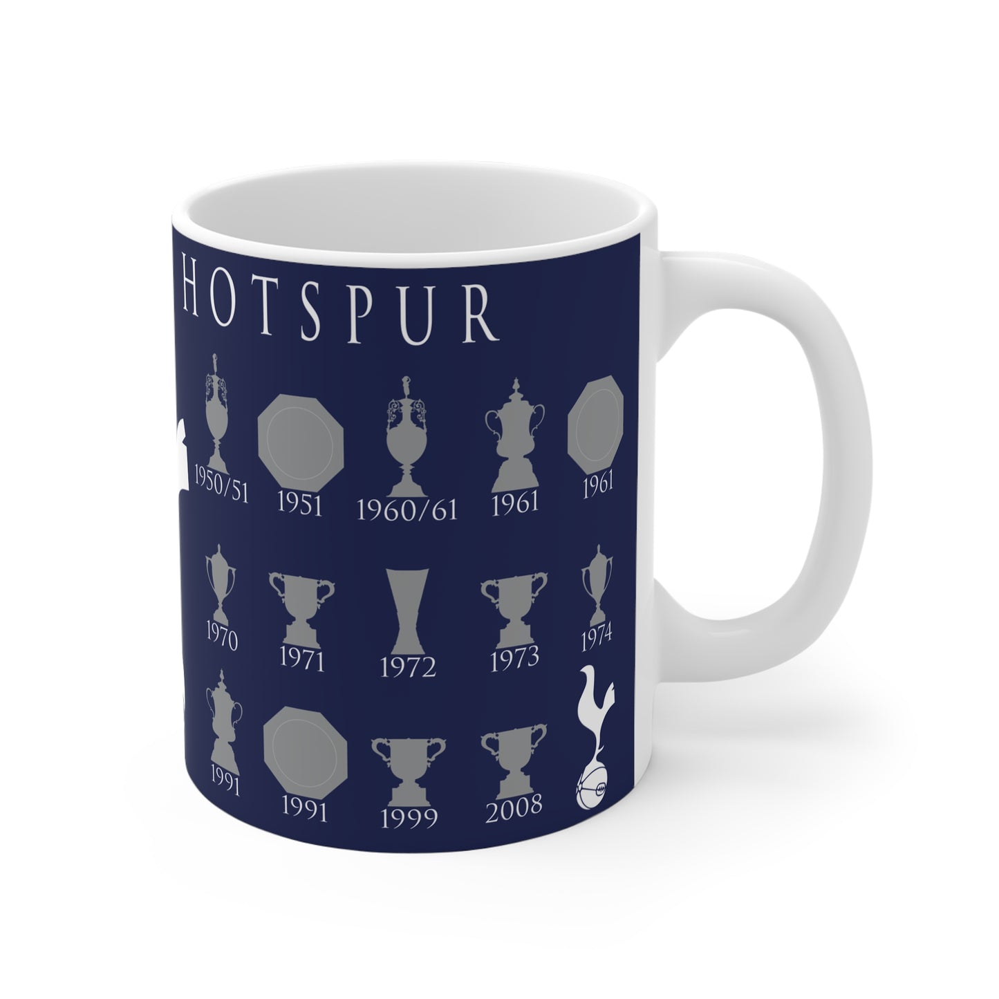 Tottenham Hotspur Trophies Collection & Cockerel Mug - Blue