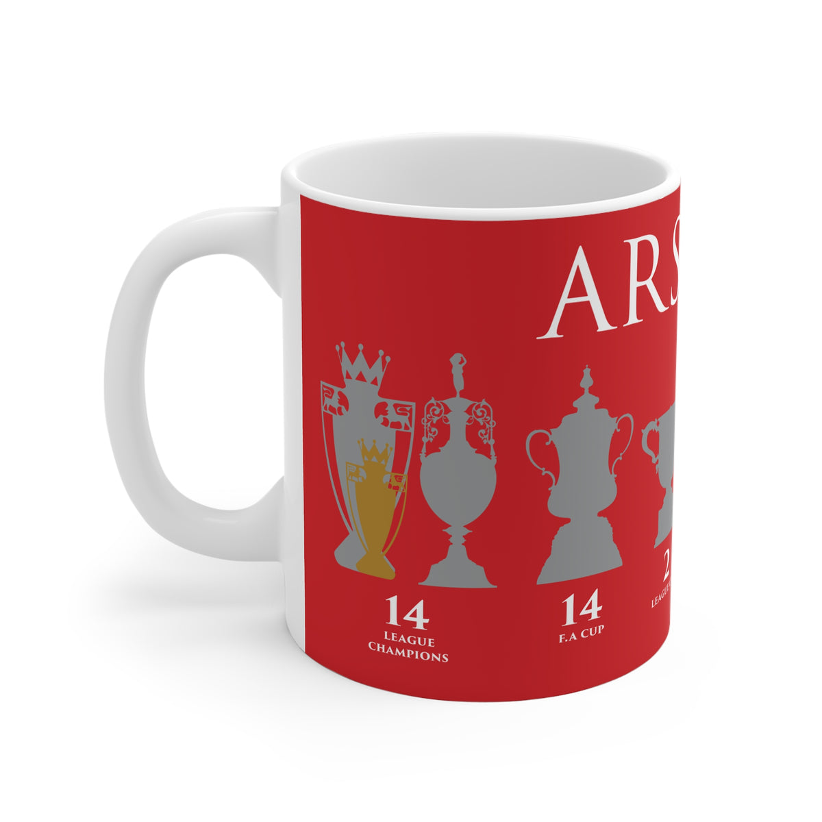 Arsenal Trophies Mug UPDATED - Red