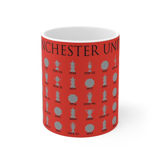 Manchester United Trophies Collection Mug - Red