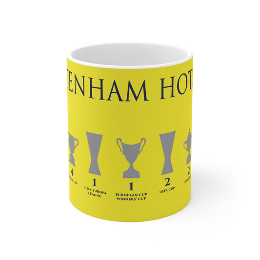 Tottenham Hotspur Trophies Mug - Yellow