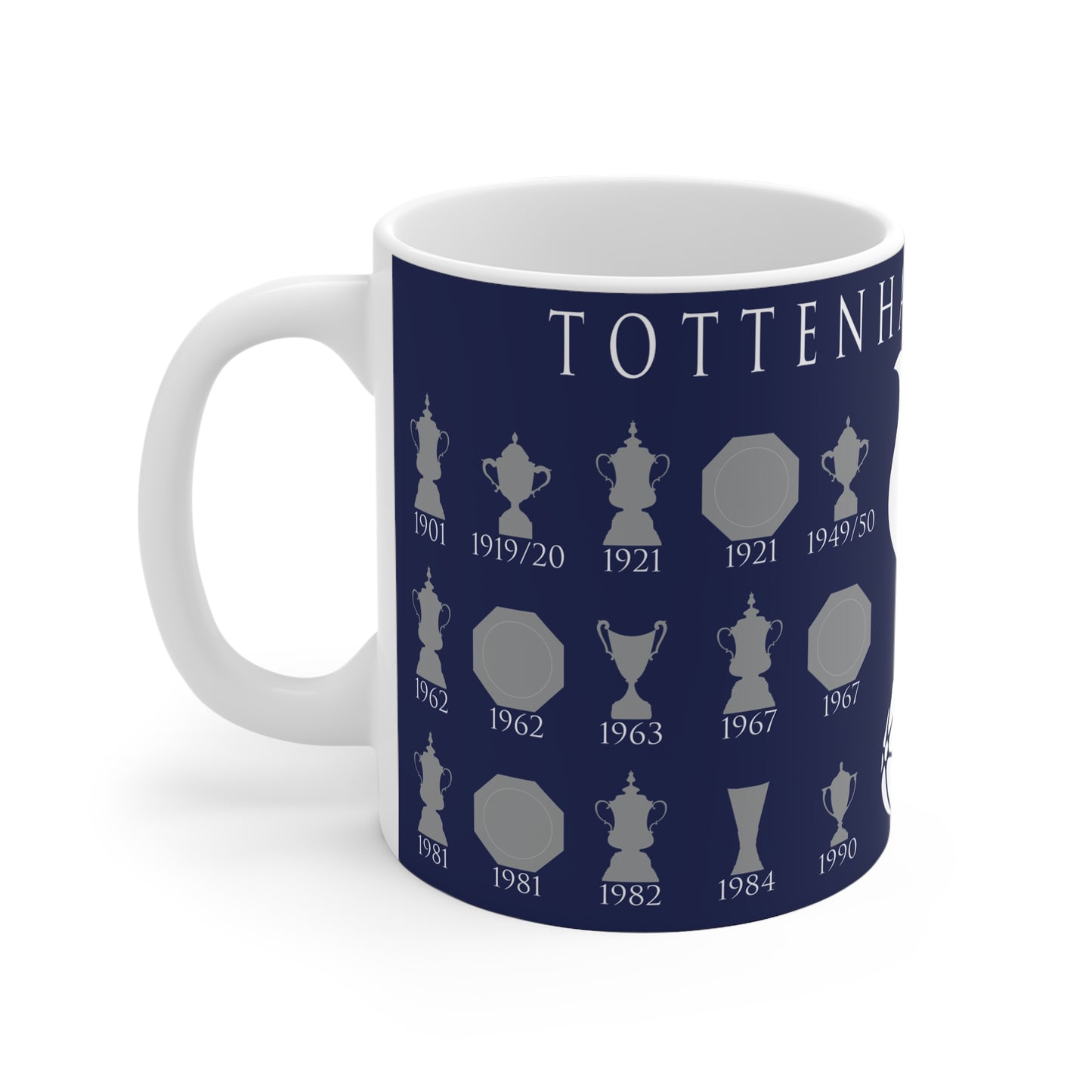 Tottenham Hotspur Trophies Collection & Cockerel Mug - Blue