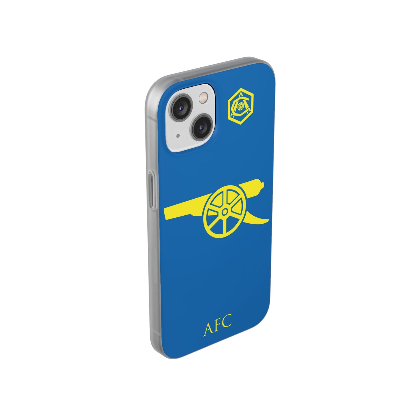 Arsenal Cannon & Monogram Blue iPhone Flexi Case - iPhone 16, 15, 14. Plus/Pro/Pro Max