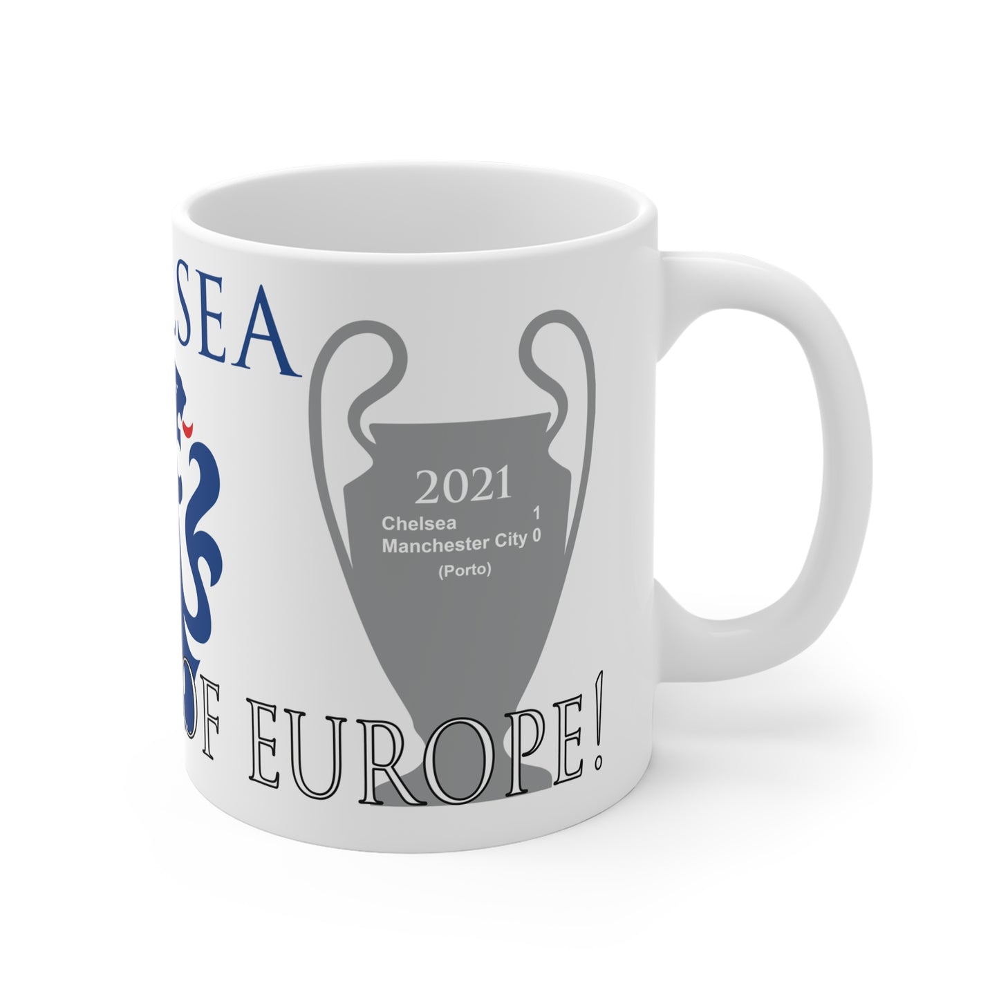 Chelsea Champions of Europe Mug - White